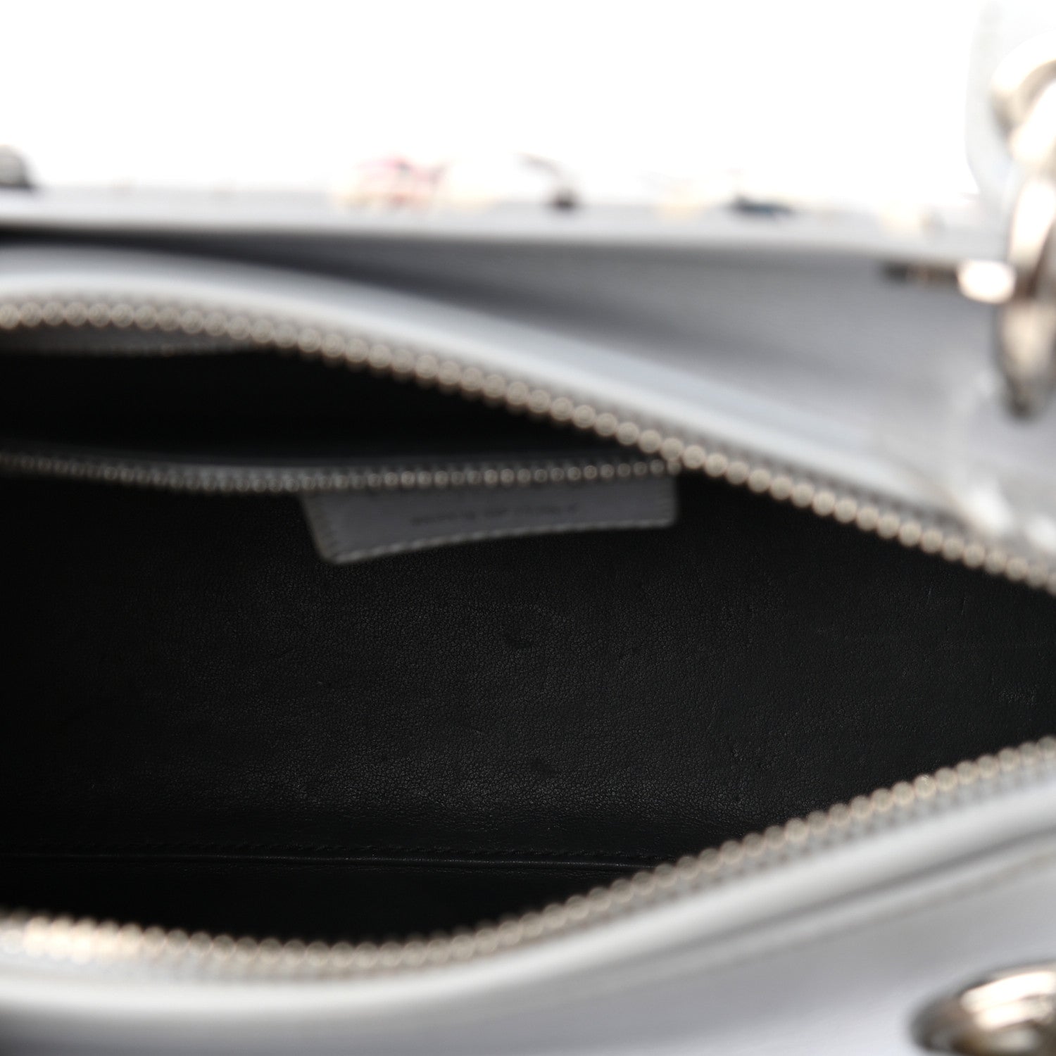 Christian Dior Lambskin Cannage Floral Printed Medium Lady Dior Light Blue 4 of 10