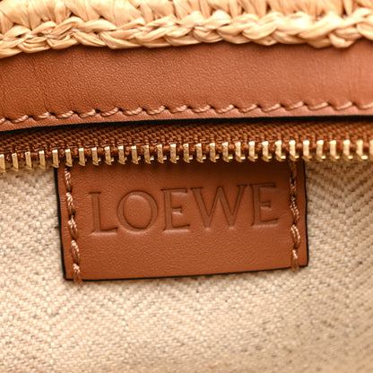 Loewe Calfskin Raffia Paulas Ibiza Pochette Bag Natural Tan 6 of 10