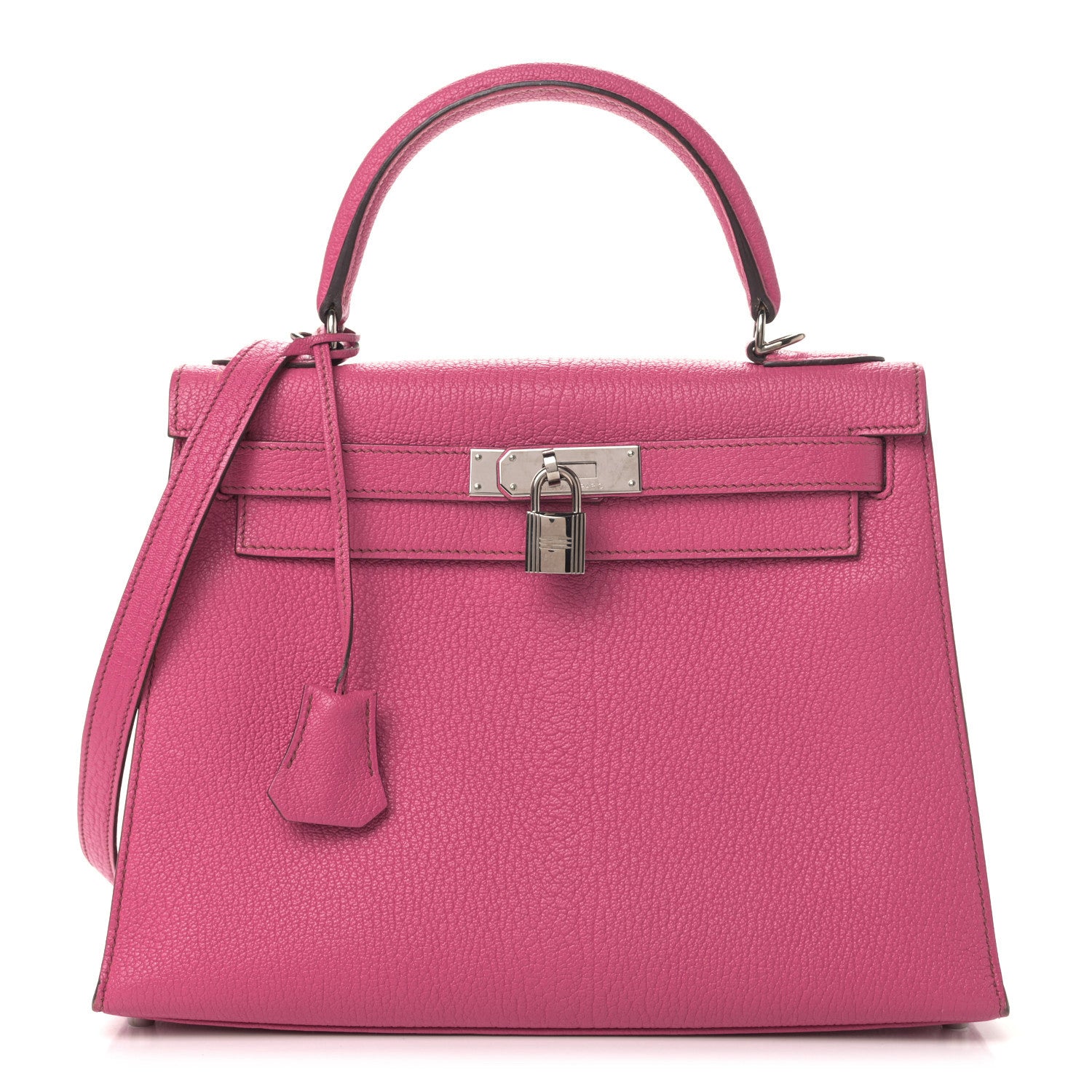 Hermes Chevre De Coromandel Kelly Sellier 28 Fuchsia 1 of 7