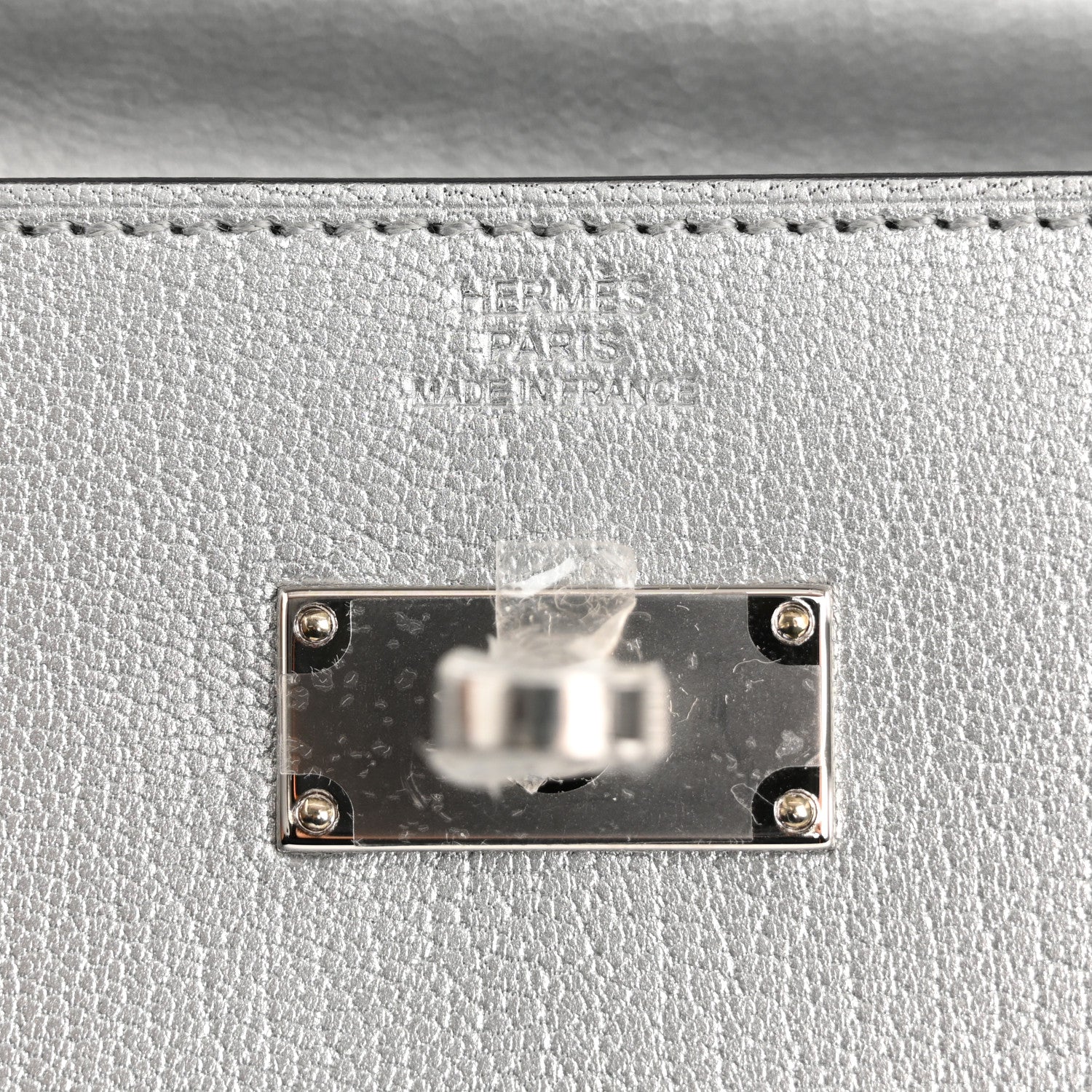 Hermes Metallic Chevre Chamkilight Kelly Wallet To Go Argent 6 of 11