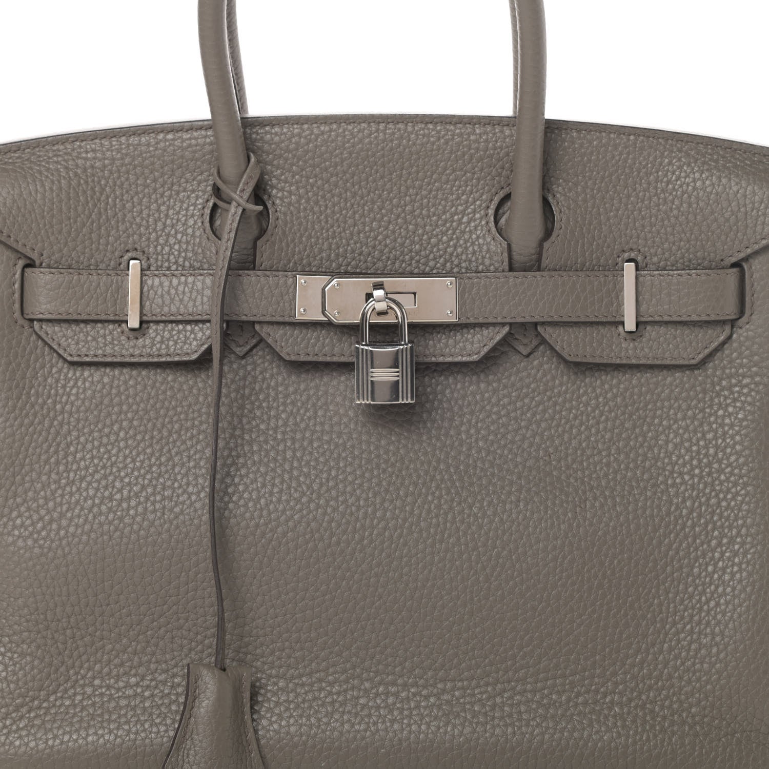 Hermes Taurillon Clemence Birkin 30 Etain 9 of 17