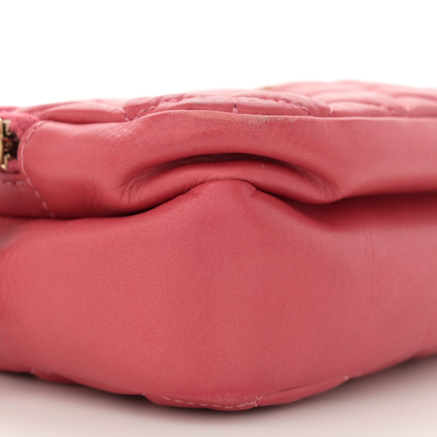 Calfskin Quilted Day Trips Camera Case Pink