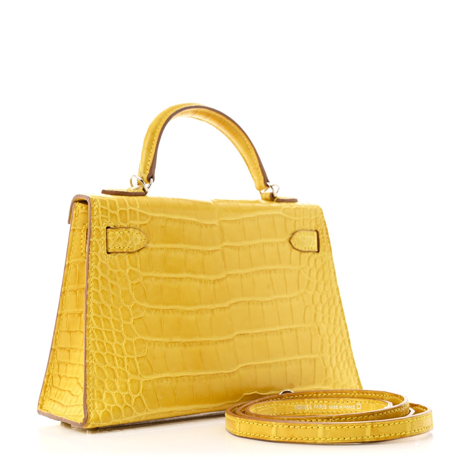 Hermes Matte Alligator Mini Kelly Sellier 20 Mimosa 2 of 16