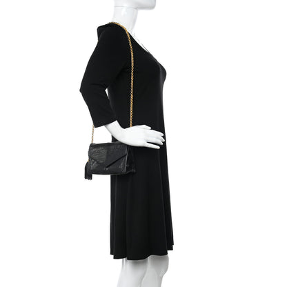 Chanel Crocodile Tassel Envelope Flap Black 2 of 13
