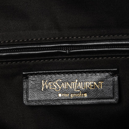 Saint Laurent Pebbled Patent Large Muse Brown 6 of 7