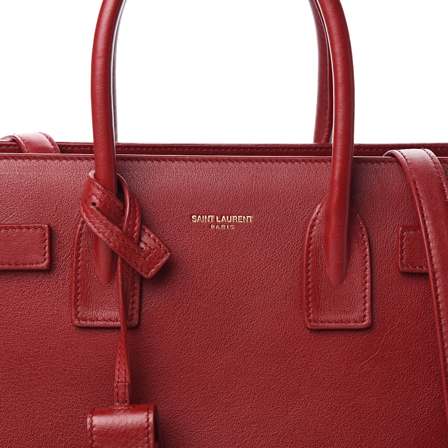 Saint Laurent Calfskin Baby Sac De Jour Red 9 of 9