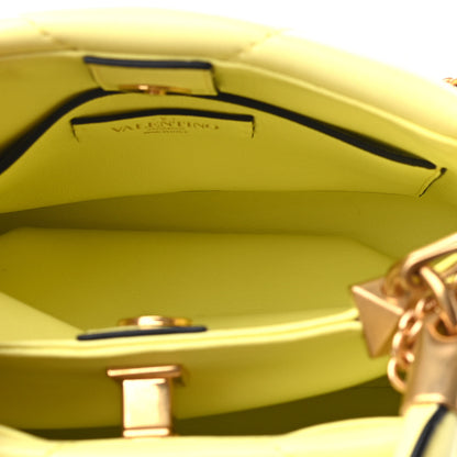 Valentino Garavani Nappa Small Roman Stud The Handle Bag Lime Sorbet 6 of 9