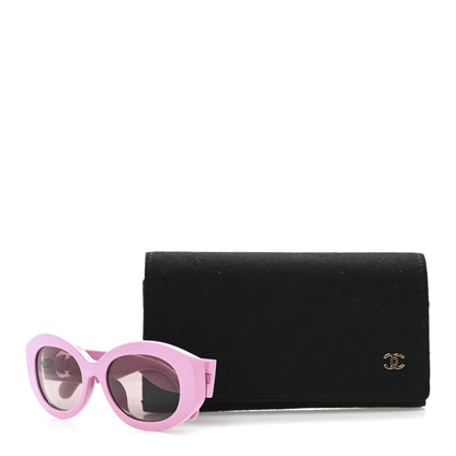 Chanel Acetate Nyon Oval CC Sunglasses 5528-A Pink 8 of 8