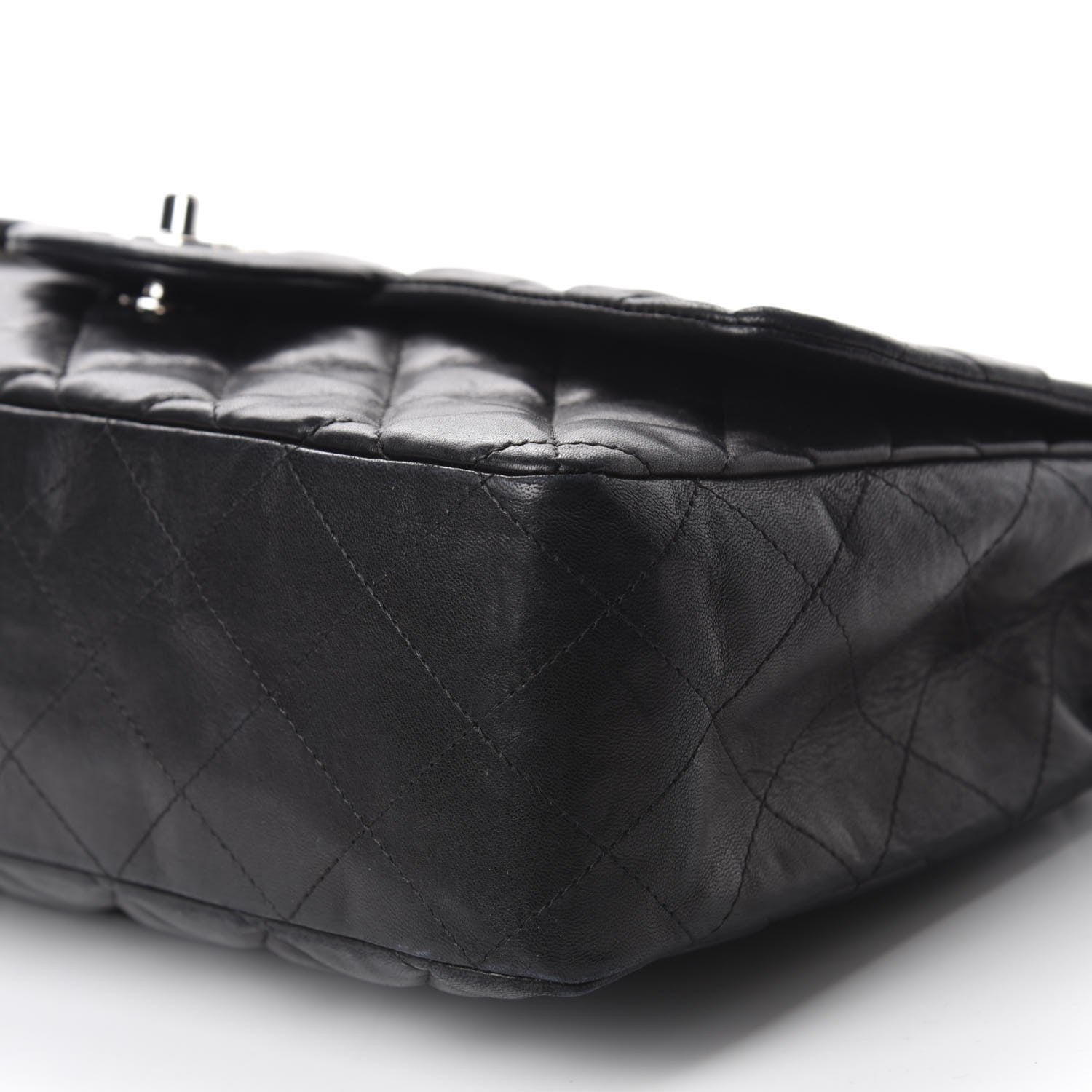 Chanel Lambskin Quilted Jumbo Single Flap Black 7 of 11