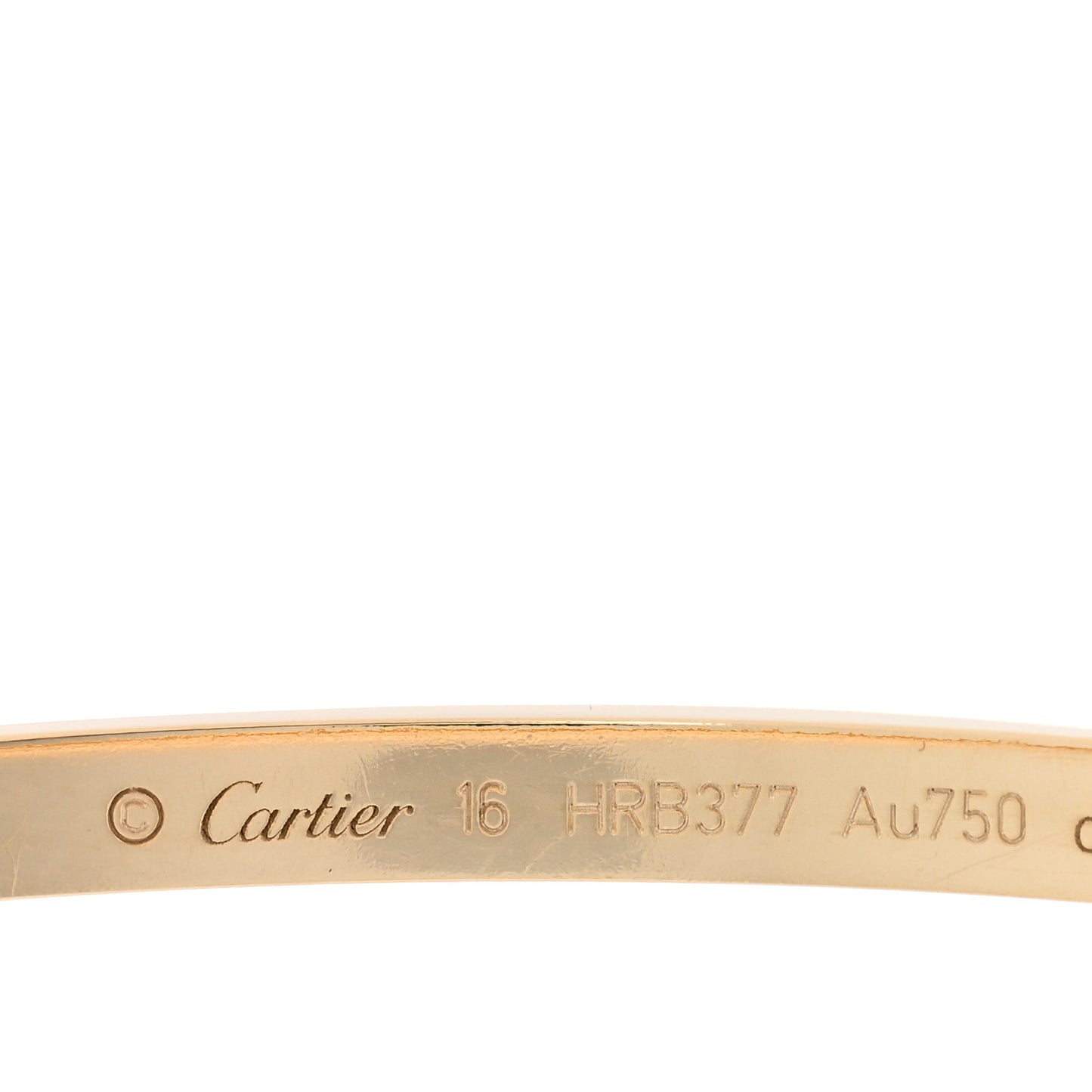 18K Yellow Gold Small LOVE Bracelet 16