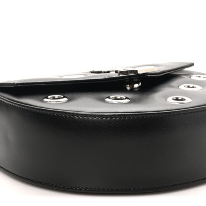 Saint Laurent Box Calfskin Grommet Crossbody Bag Black 8 of 9