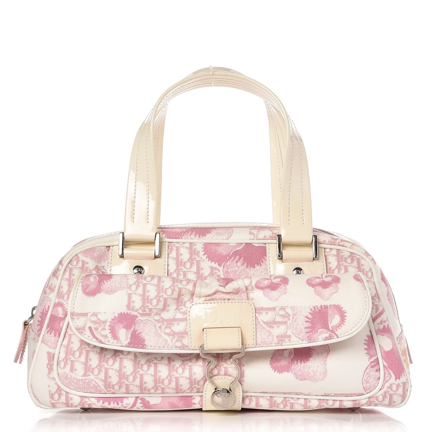 Canvas Monogram Floral Bowler Pink