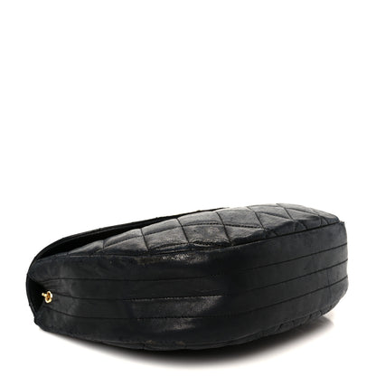 Chanel Lambskin Quilted Half Moon Flap Black 4 of 11