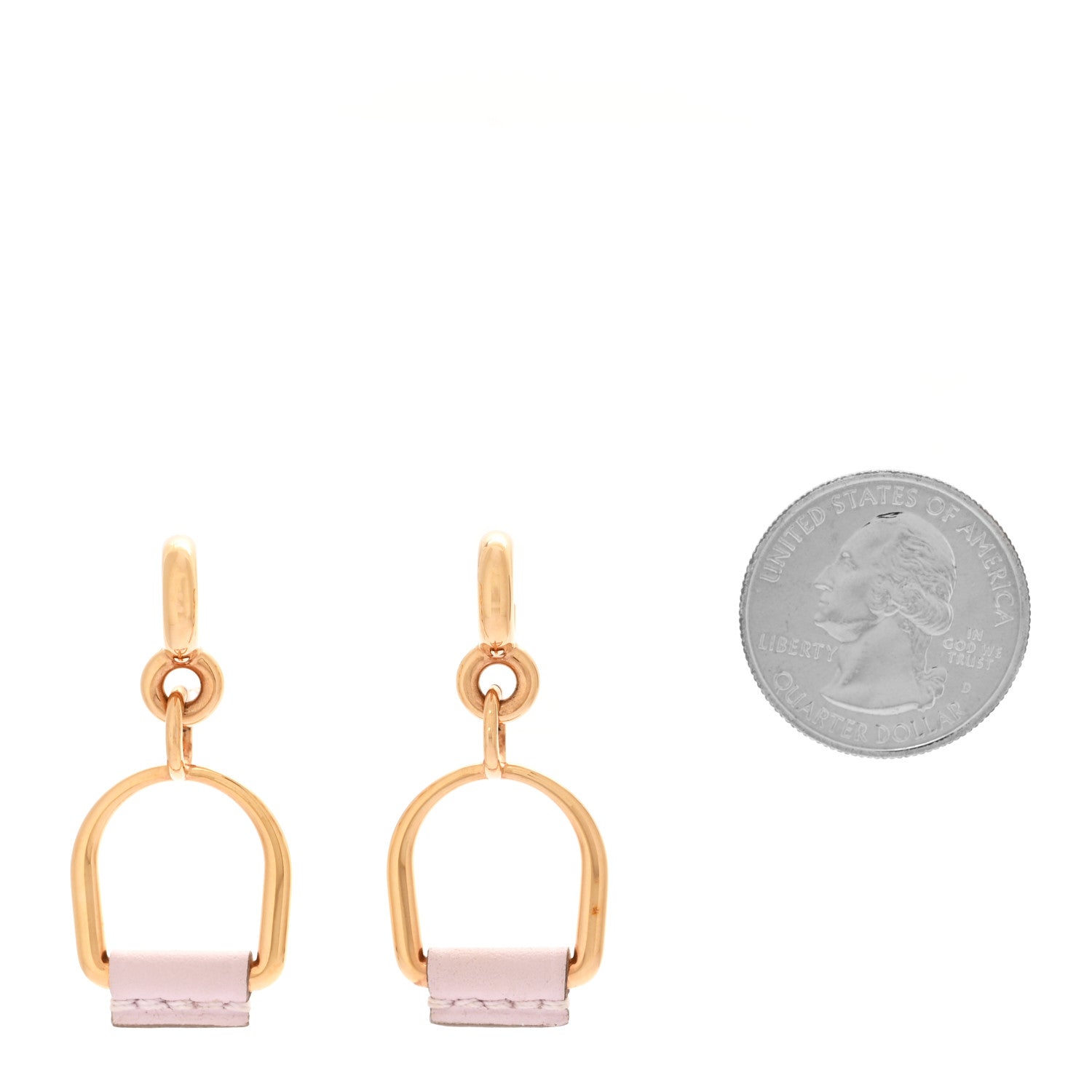 Hermes Swift Small Heritage Equestre Etrier Earrings Mauve Pale 2 of 5