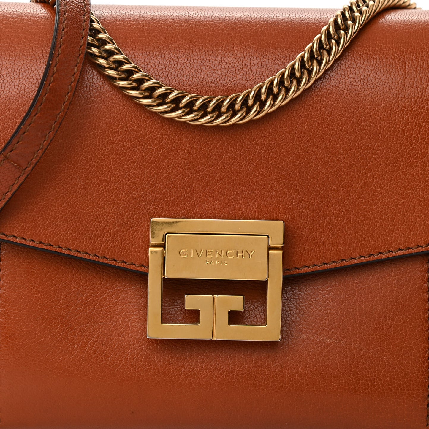 Goatskin Suede Small GV3 Shoulder Bag Amber Mastic
