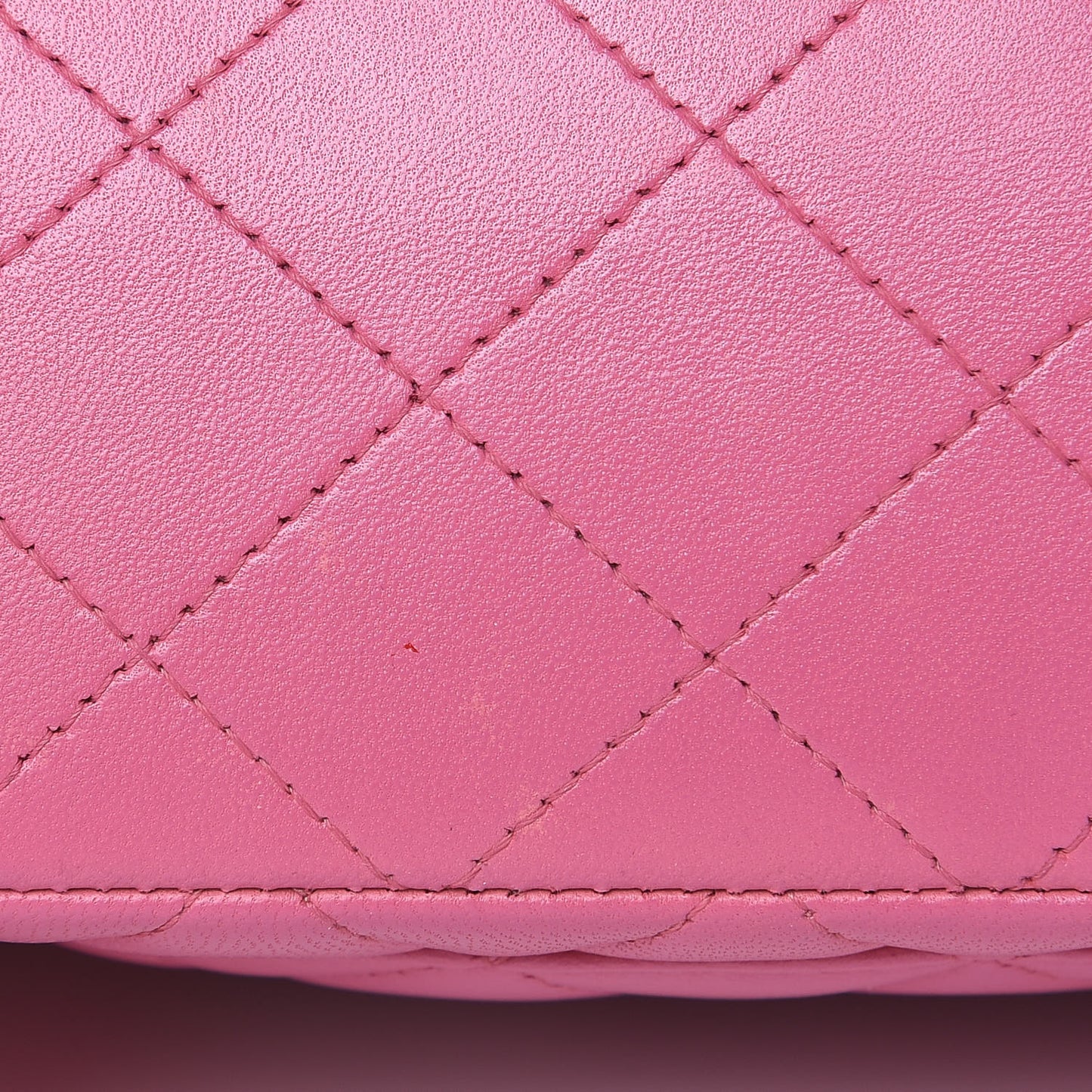 Lambskin Quilted Mini Rectangular Flap Dark Pink