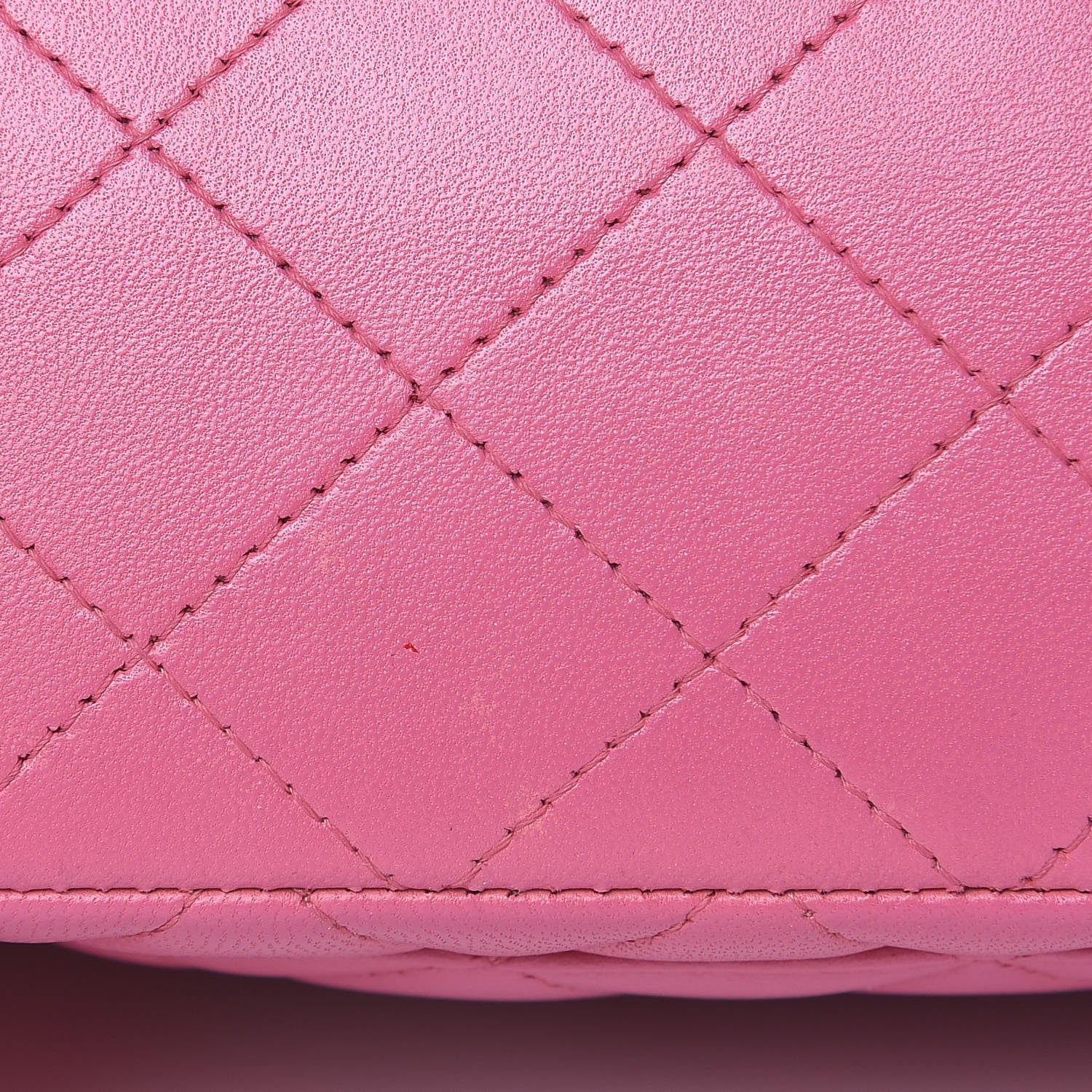 Chanel Lambskin Quilted Mini Rectangular Flap Dark Pink 11 of 16