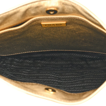 Prada Spazzolato Cleo Adjustable Strap Shoulder Bag Platino 5 of 9