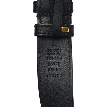 Gucci Calfskin Matelasse GG Marmont Belt Bag 85/34 Black 10 of 10