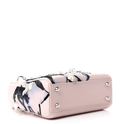Christian Dior Lambskin Sequin Embroidered Mini Lady Dior Pink 4 of 13