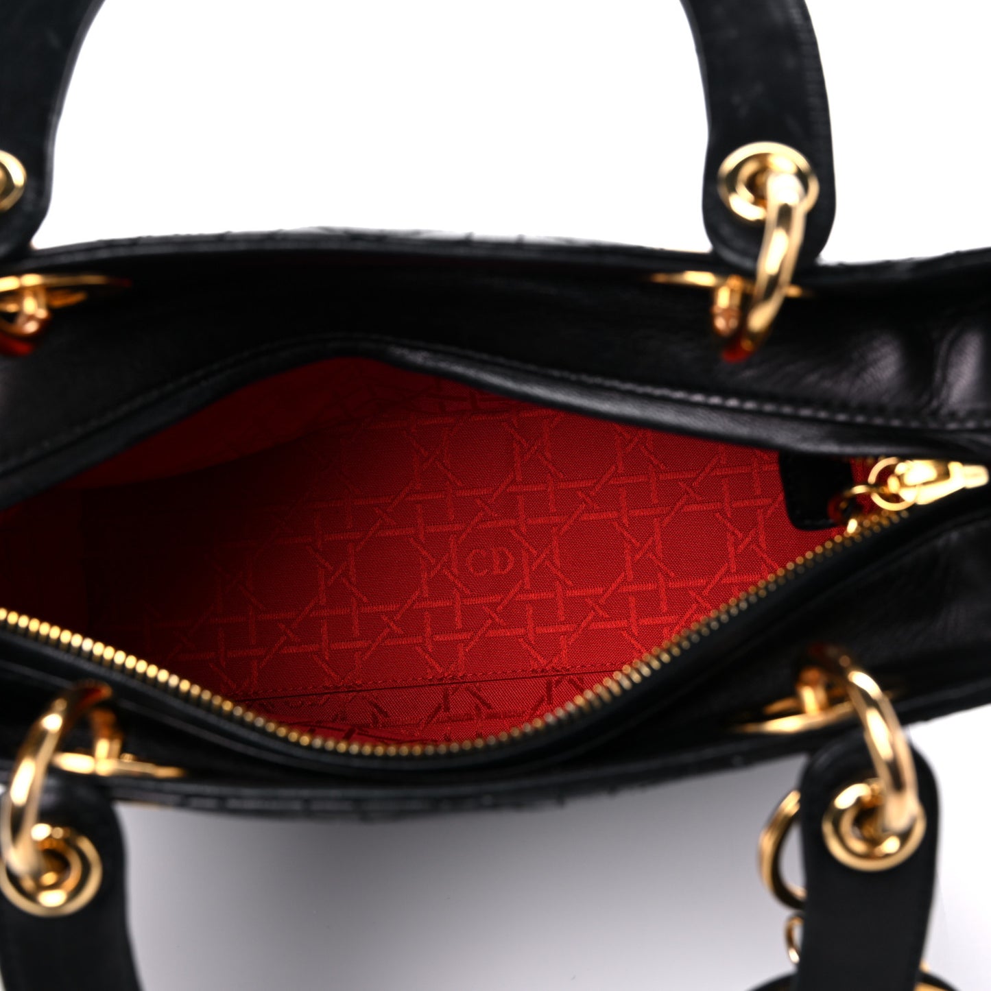 Lambskin Cannage Medium Lady Dior Black