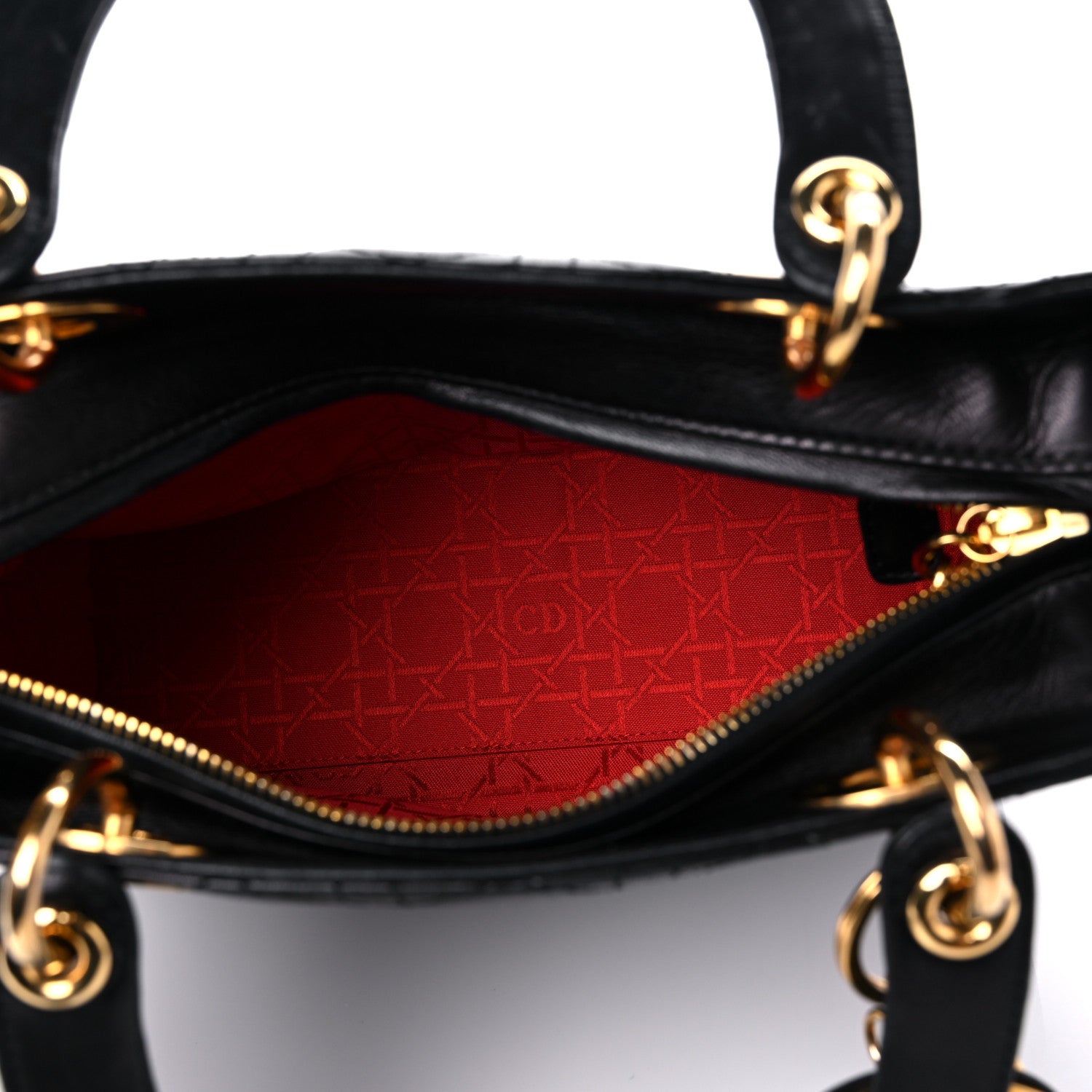 Christian Dior Lambskin Cannage Medium Lady Dior Black 4 of 13