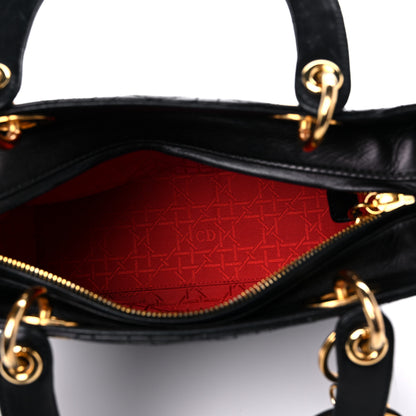Christian Dior Lambskin Cannage Medium Lady Dior Black 4 of 13