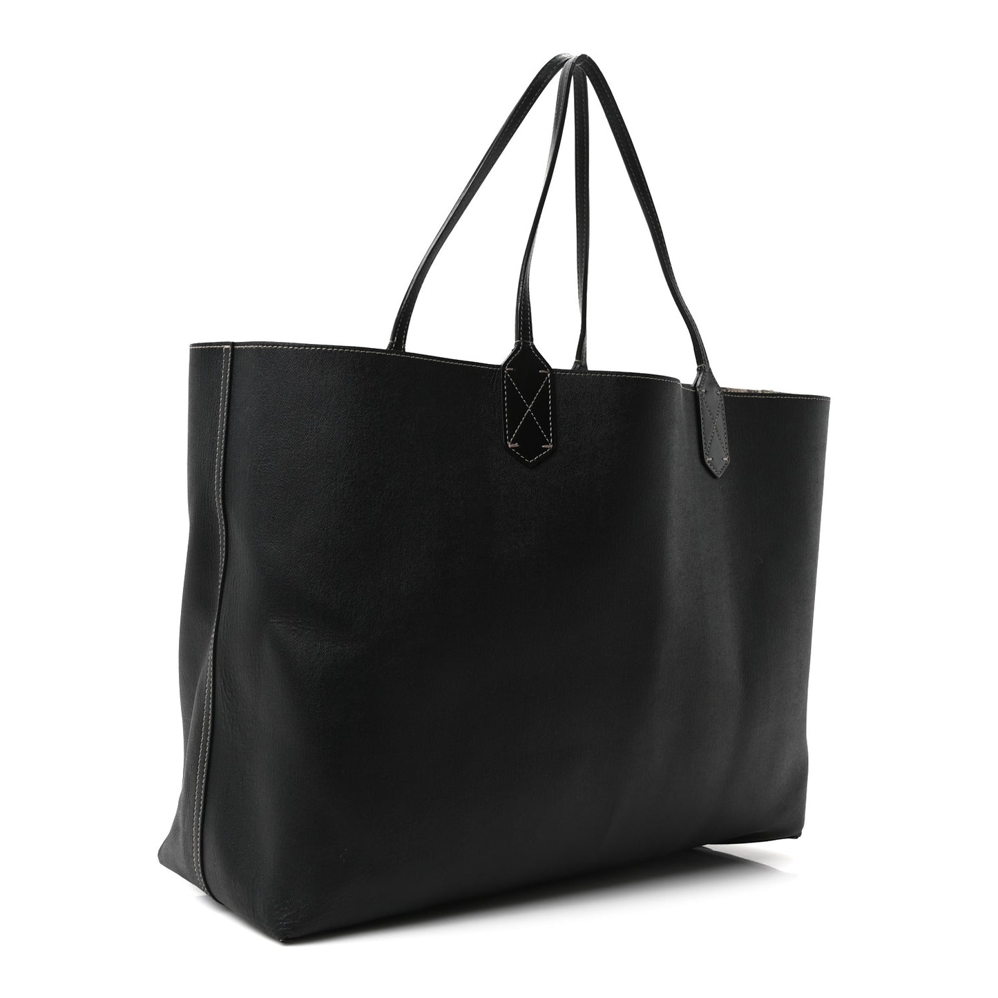 GG Supreme Monogram Large Reversible Tote Beige Black