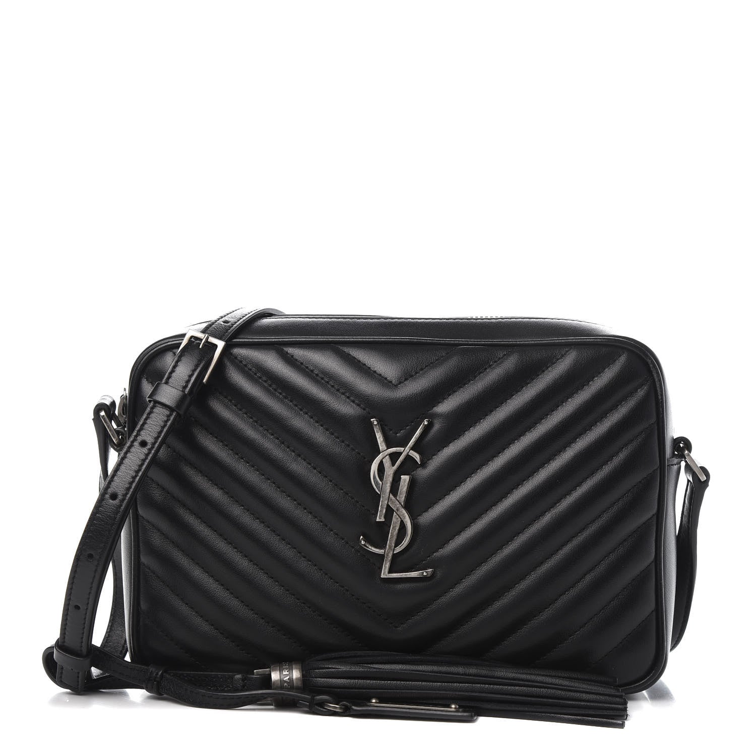 Saint Laurent Calfskin Matelasse Monogram Lou Camera Bag Black 1 of 10