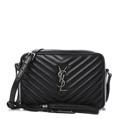 Saint Laurent Calfskin Matelasse Monogram Lou Camera Bag Black 1 of 10
