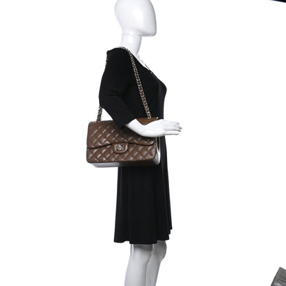 Chanel Caviar Quilted Jumbo Double Flap Brown 3 of 9