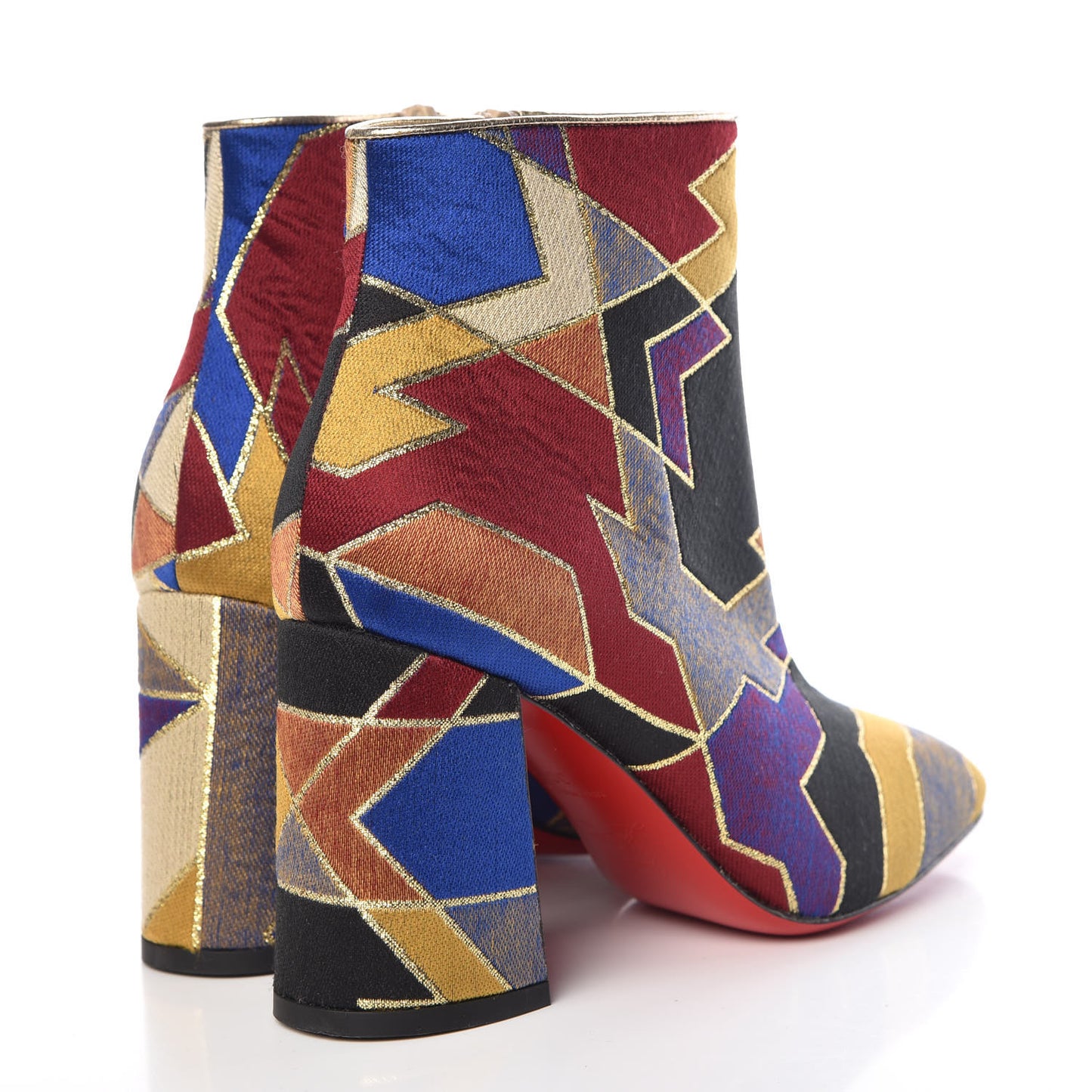 Nappa Silk Tissu Geometrique Hilconico 85 Booties 36 Multicolor