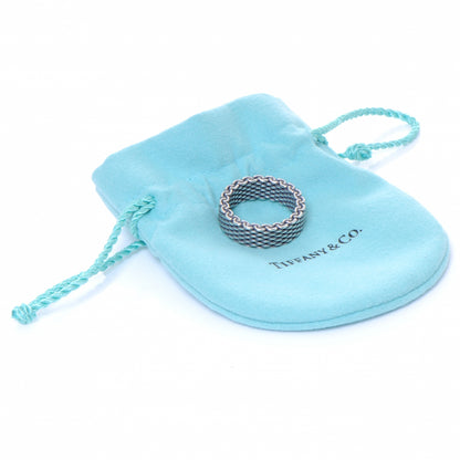 Tiffany Oxidized Sterling Silver Mesh Somerset Ring 8 5 of 5