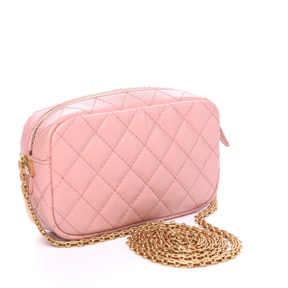 Chanel Aged Calfskin Quilted Mini Reissue Camera Case Pink 2 of 10
