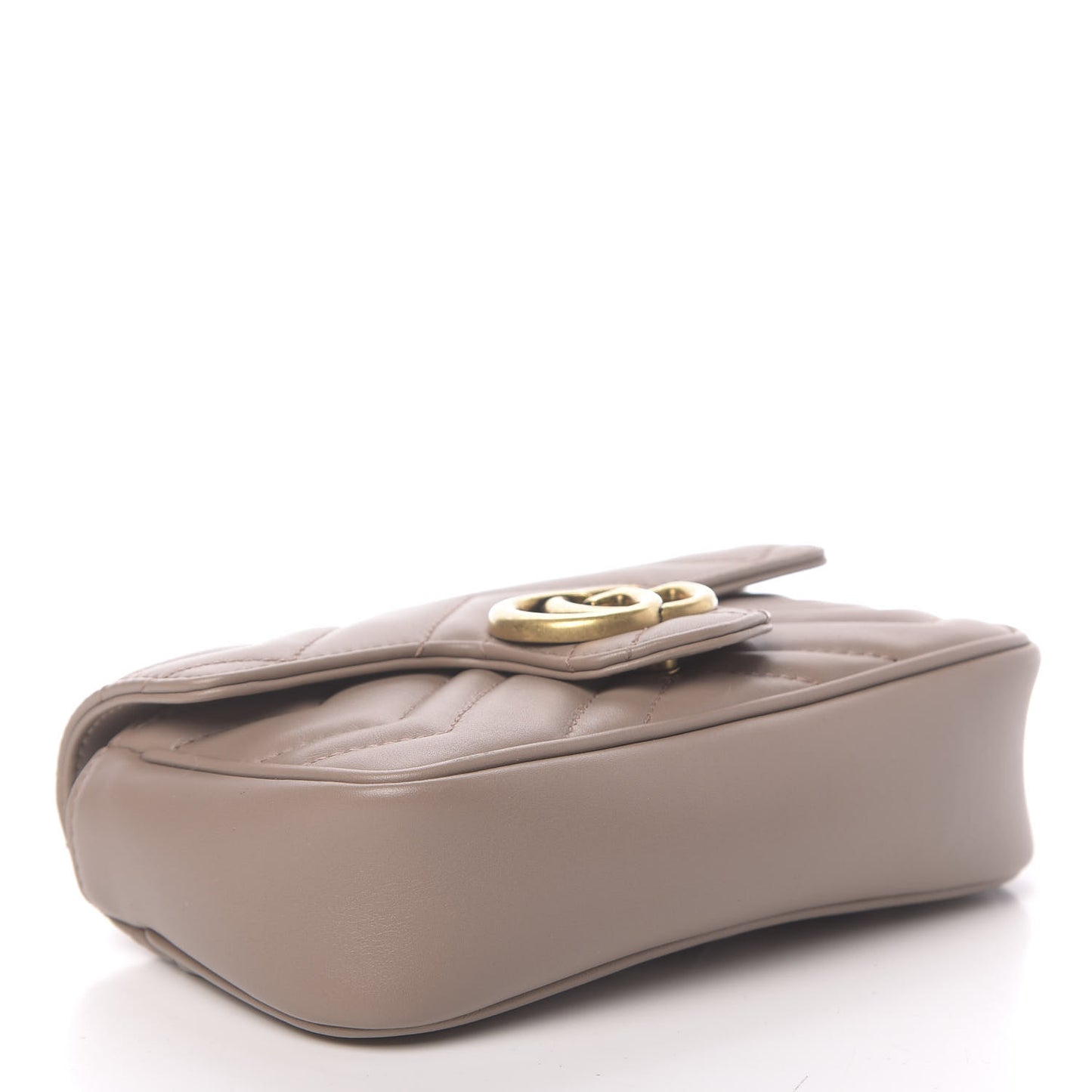Calfskin Matelasse Super Mini GG Marmont Shoulder Bag Porcelain Rose