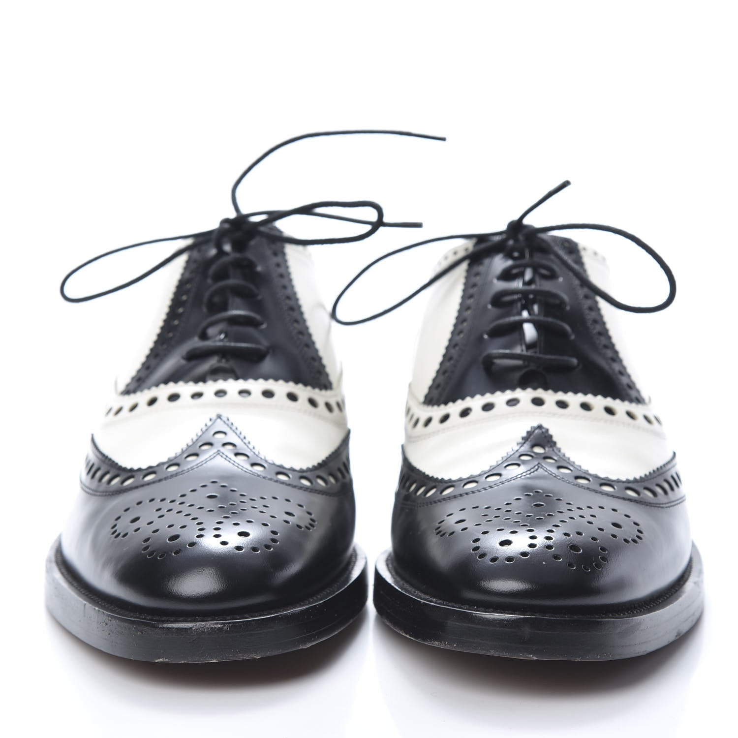 Christian Dior Calfskin Diorunit Oxford Flats 40.5 Black White 2 of 8