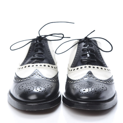 Christian Dior Calfskin Diorunit Oxford Flats 40.5 Black White 2 of 8