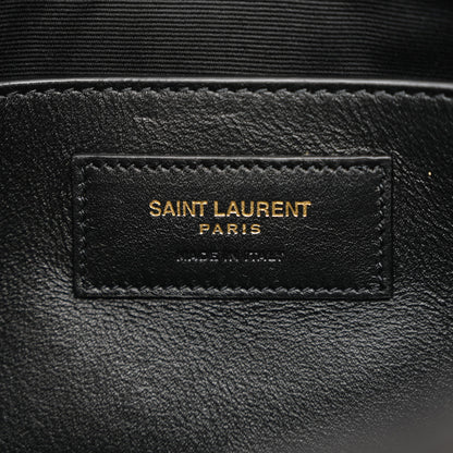 Saint Laurent Lambskin Matelasse Monogram Baby Niki Chain Satchel Black 6 of 10