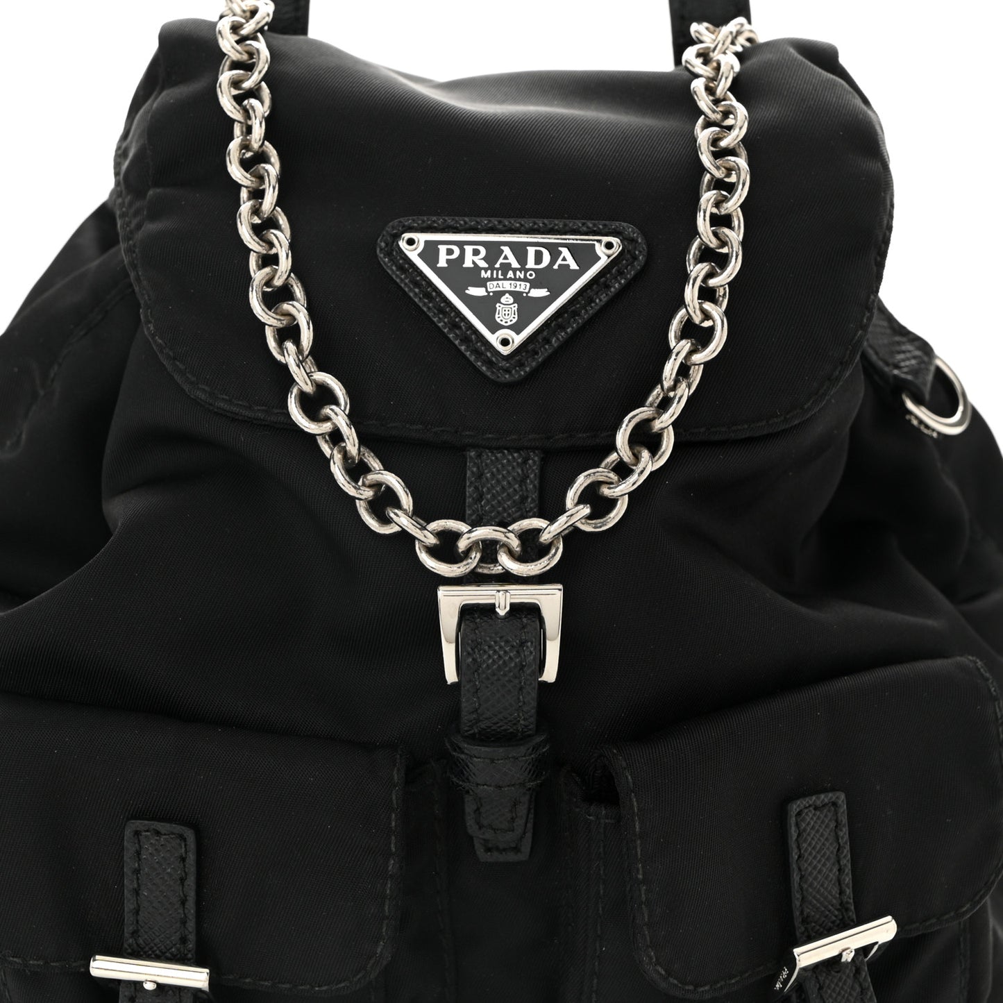 Nylon Vela Mini Crossbody Backpack Black