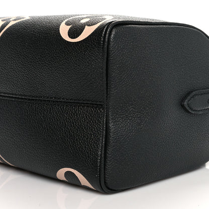 Louis Vuitton Empreinte Monogram Giant Speedy Bandouliere 25 Black Beige 10 of 11