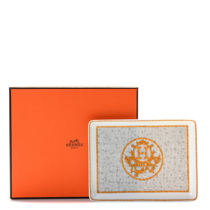 Hermes Porcelain Mosaique au 24 Gold Sushi Plate 5 of 5