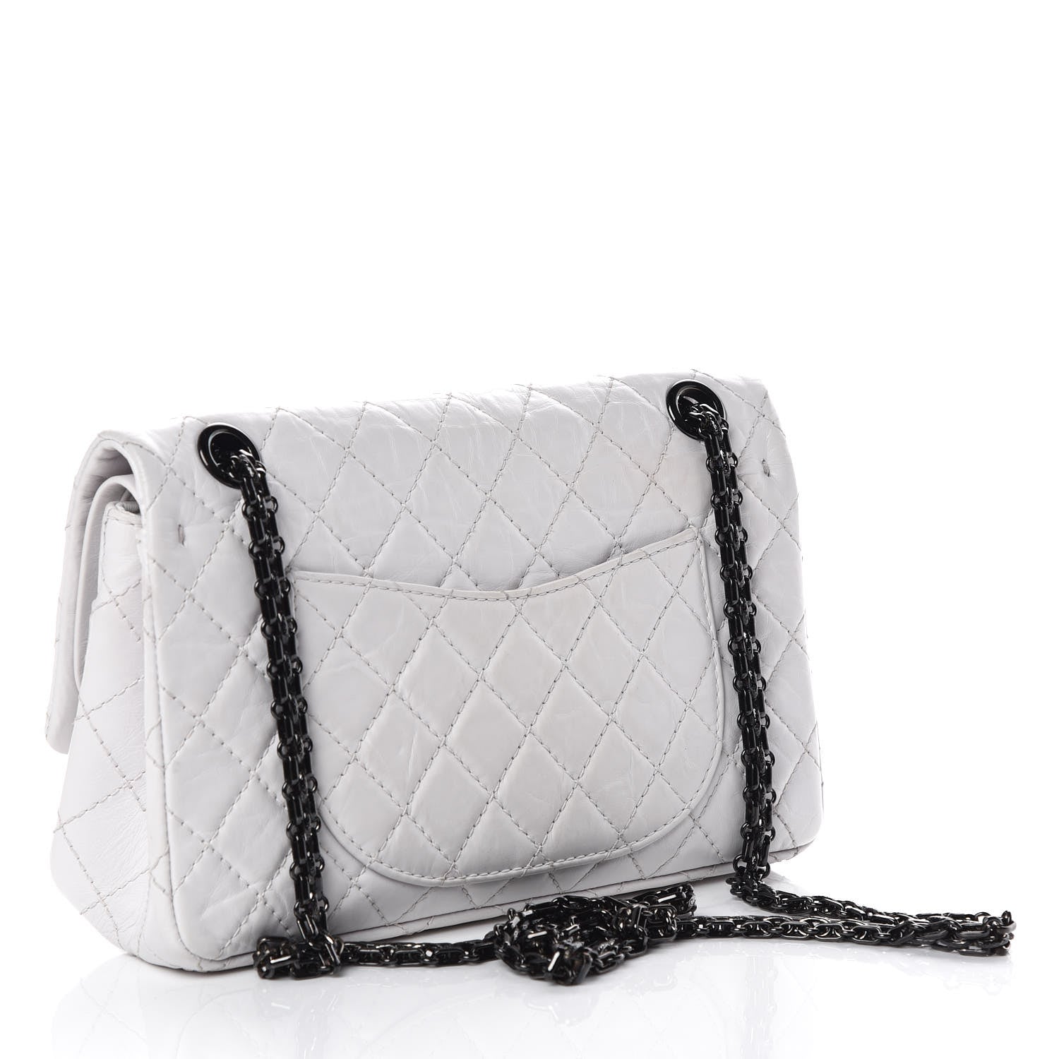 Chanel Aged Calfskin Quilted 2.55 Reissue 225 Flap White 4 of 10