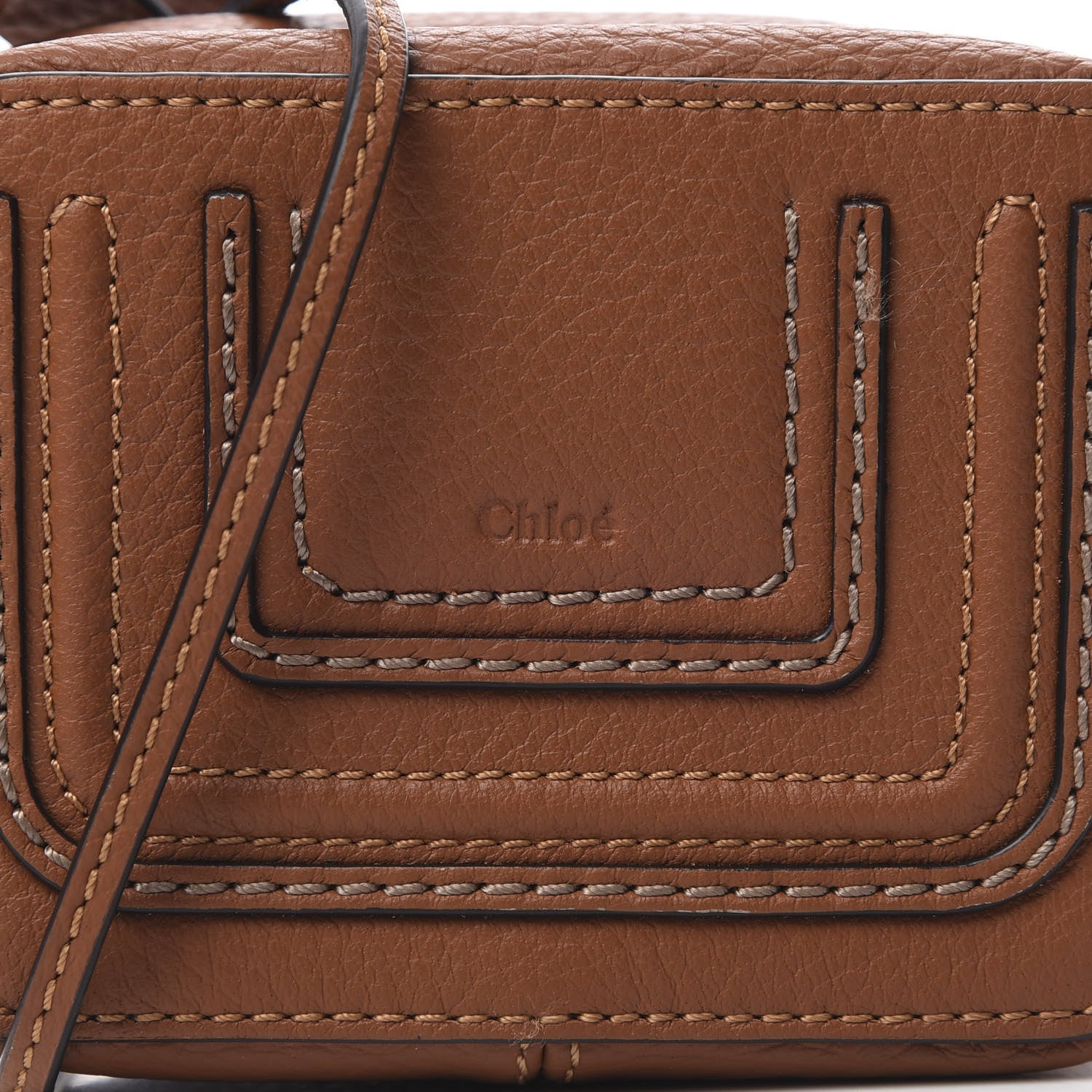 Chloe Calfskin Mini Marcie Crossbody Bag Tan 8 of 11