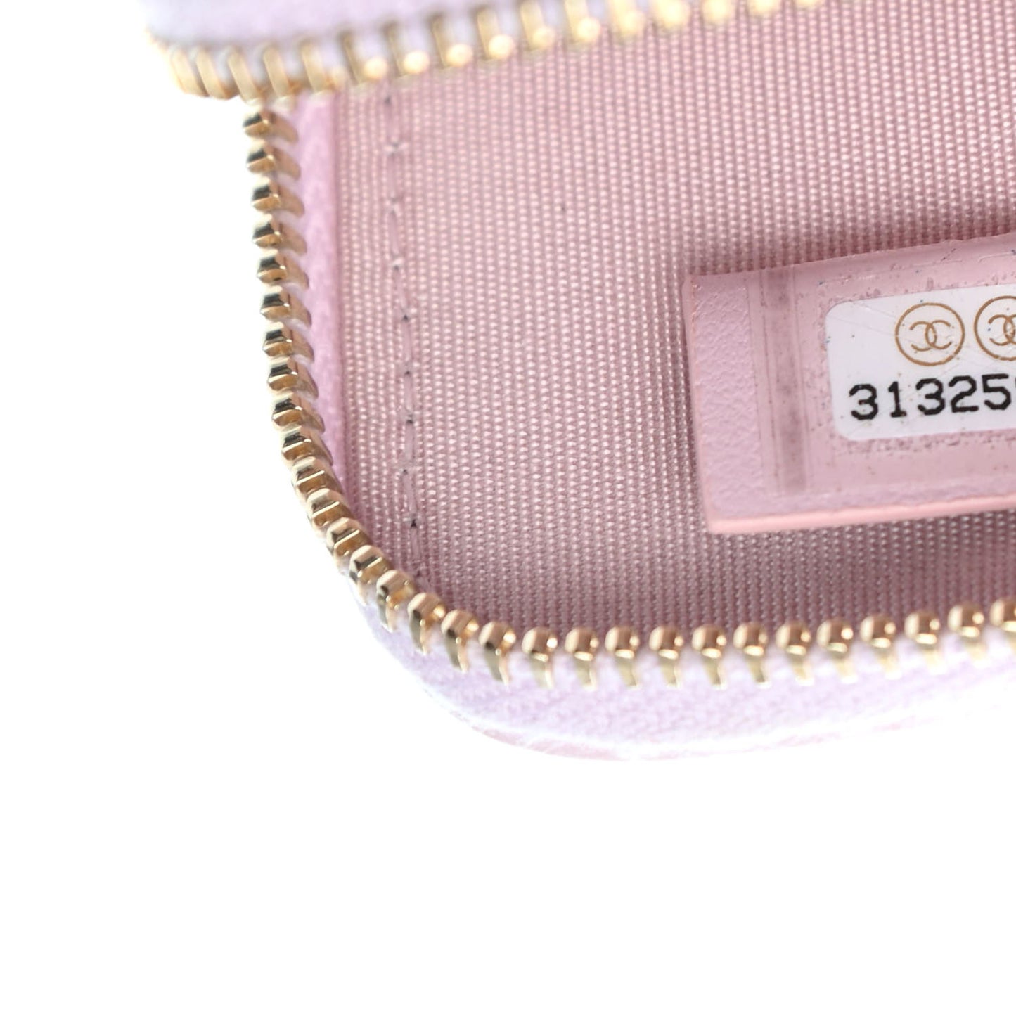 Quilted Chanel 19 Zip Card Holder Wallet Light Pink