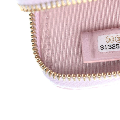 Chanel Quilted Chanel 19 Zip Card Holder Wallet Light Pink 7 of 9