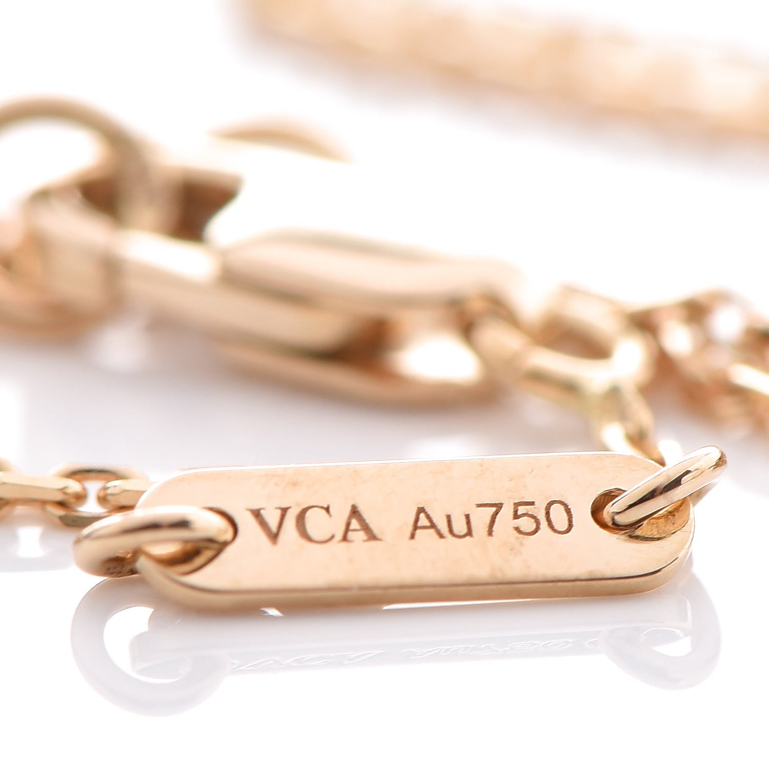 Van Cleef & Arpels 18K Yellow Gold Mother of Pearl Sweet Alhambra Bracelet 6 of 7