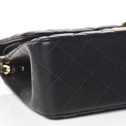 Chanel Lambskin Quilted Jumbo Double Flap Black 6 of 14