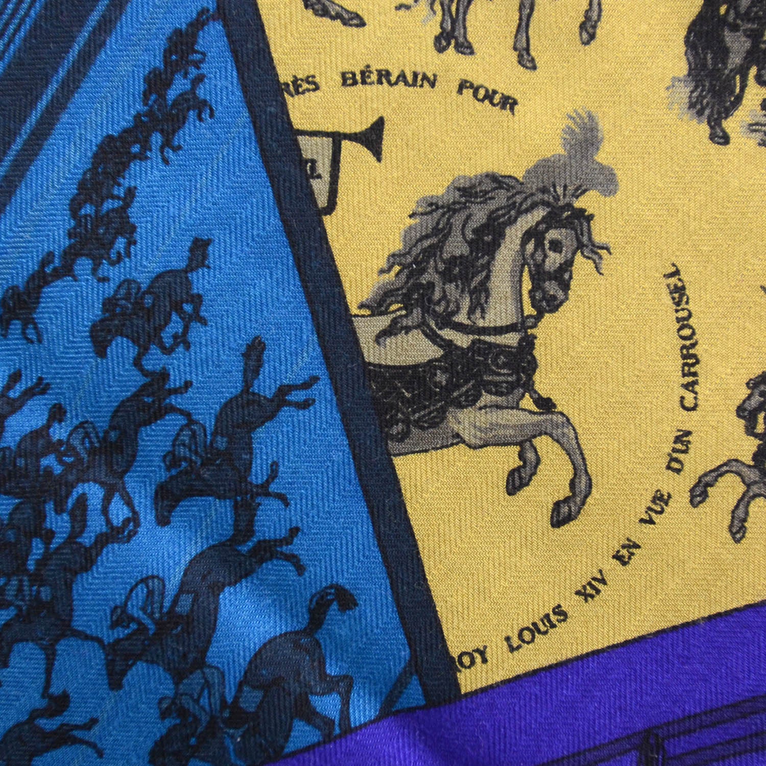 Hermes Cashmere Silk A Cheval Sur Mon Carre Shawl GM 140 1 of 7