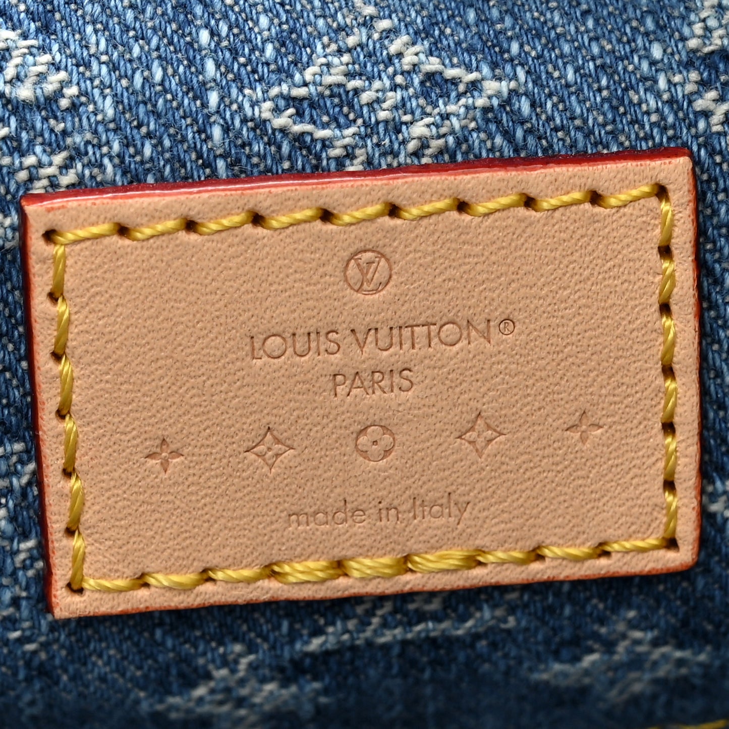 LOUIS VUITTON Monogram Denim CarryAll MM Blue