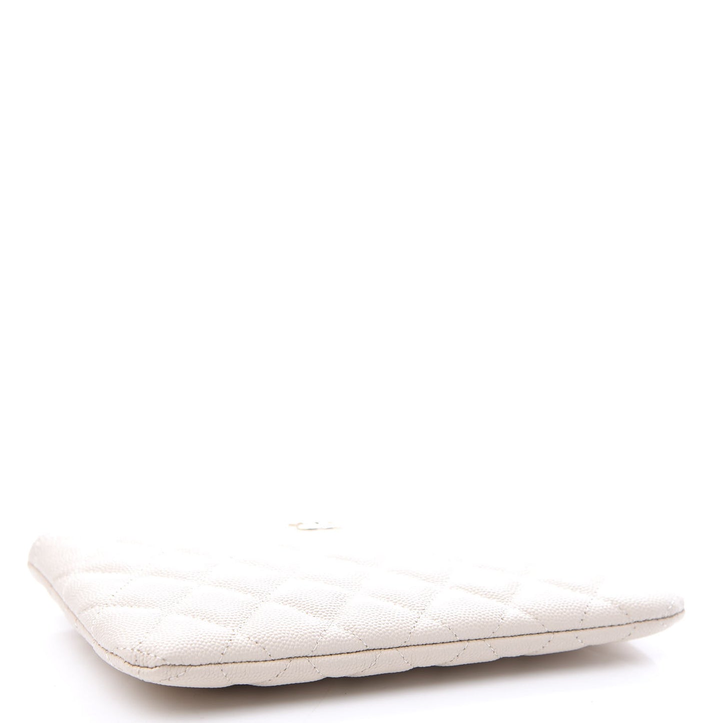 Caviar Quilted Cosmetic Case Light Beige